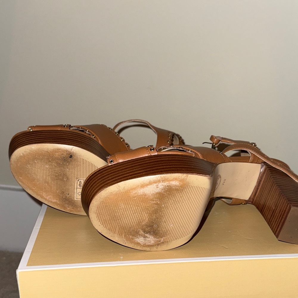 Michael Kors Jessie Platform “Acorn” Leather shoes - Picture 6 of 7